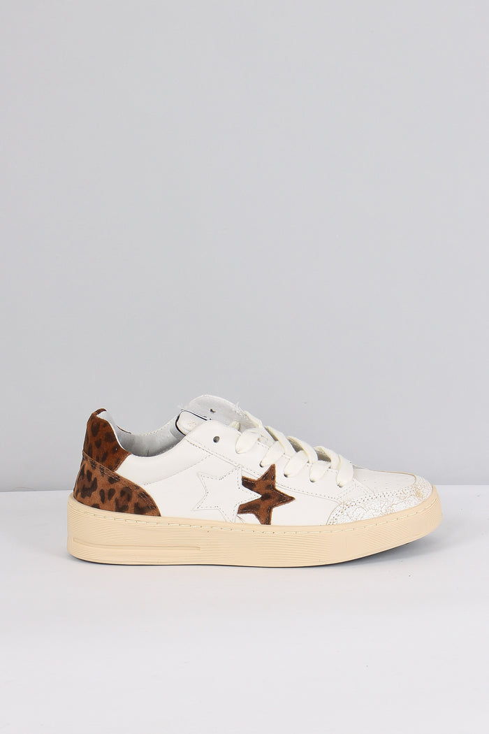 Sneakers New Star Animalier Bianco/leopard