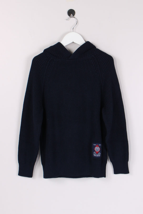 Pullover Coste Cappuccio Blu