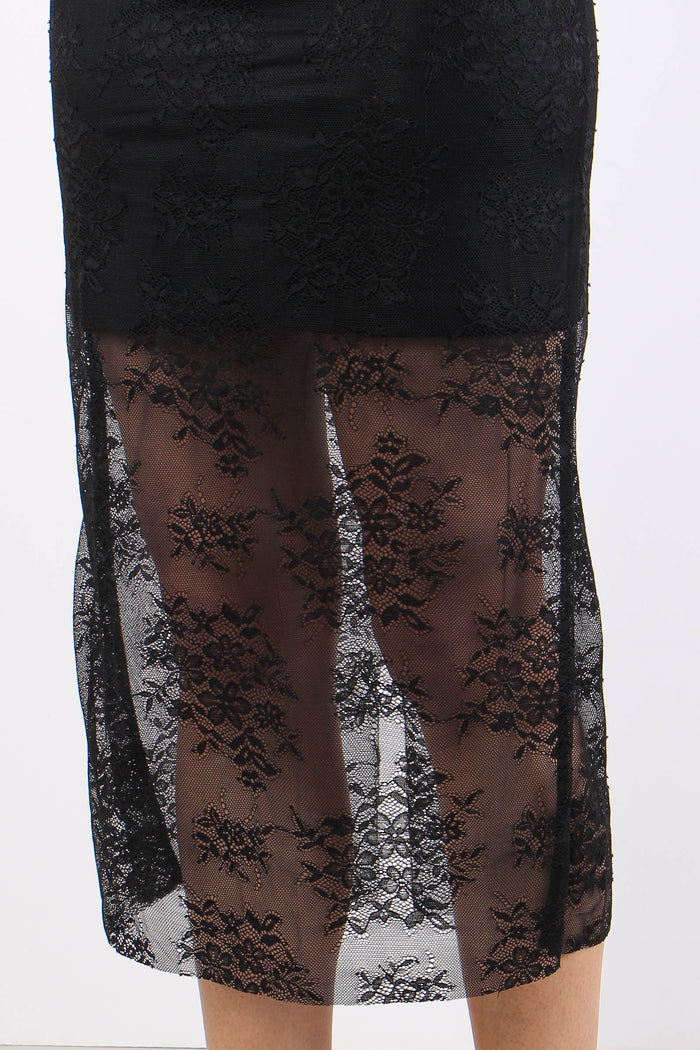 Gonna Tubo Pizzo Nero-7