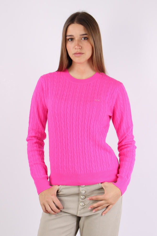 Girocollo Trecce Fuxia-2