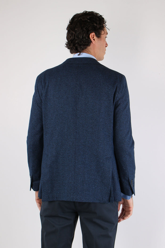 Giacca Monopetto Chevron Blu-5
