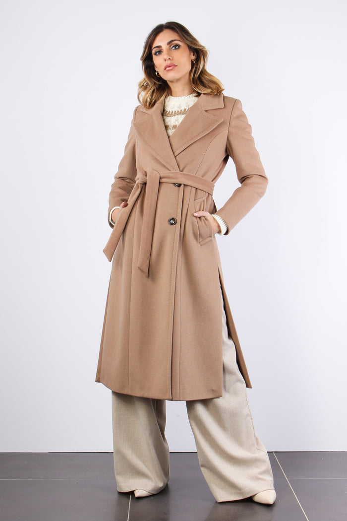 Cappotto Lungo Vestaglia Cammello