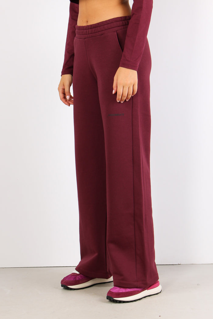 Pantalone Felpa Palazzo Bordeaux-4