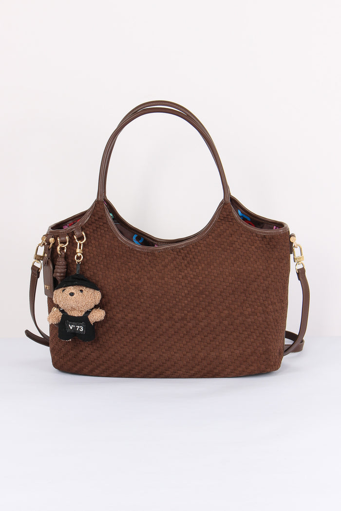 Zelda Maxi Shopping Intreccio Moro