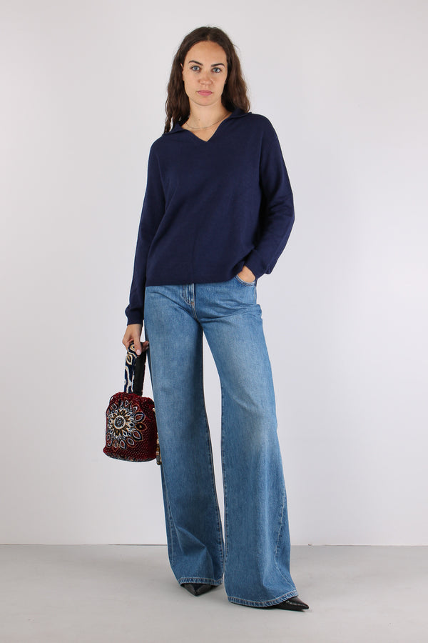 Polo Viscosa Evening Blue