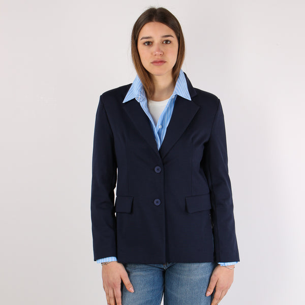 Giacca Spacchetti Punto Milano Blu-2