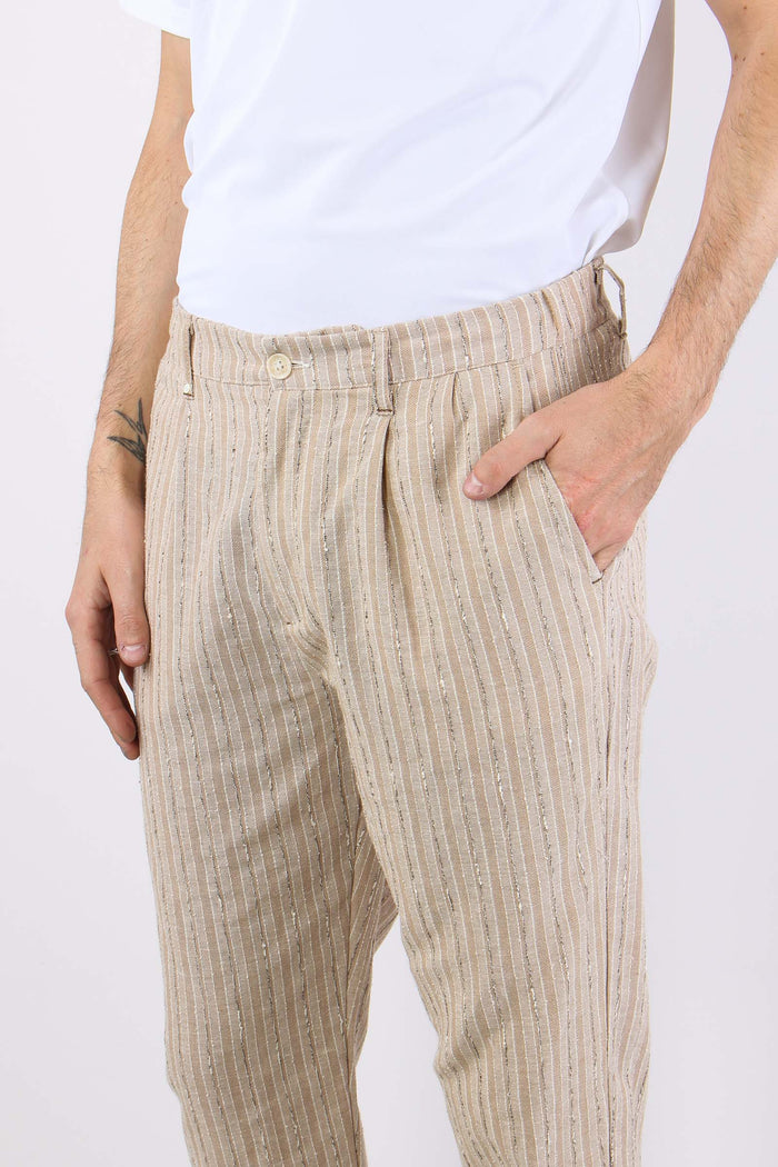 Pantalone Riga Jacquard Beige-4