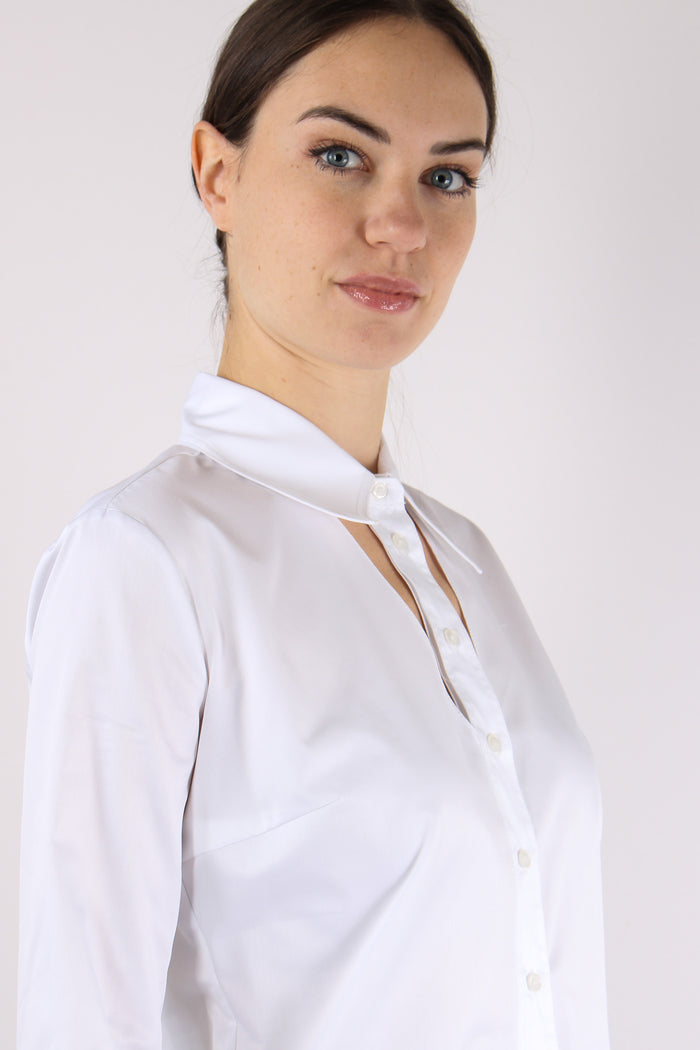 Camicia Regular Taglia Cut Out Bianco-8