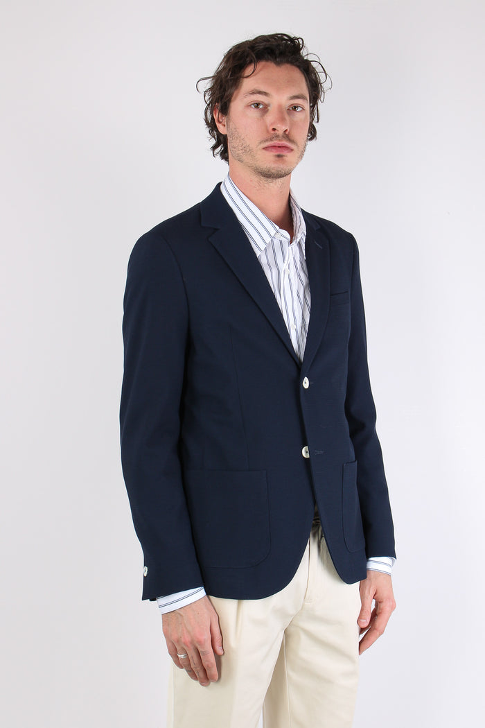 Mais Giacca Basica Blu-6
