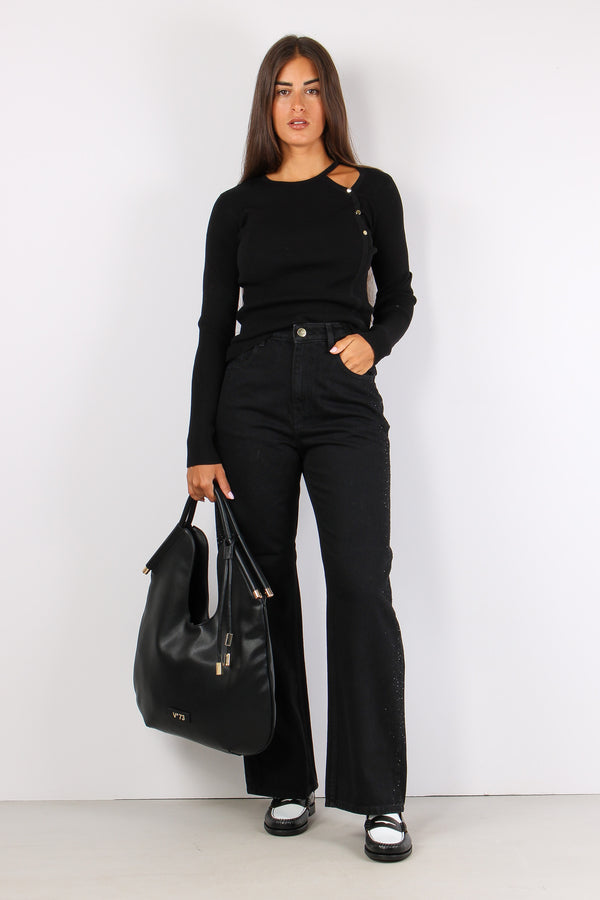 Bredele Maglia Costina Bottoni Nero