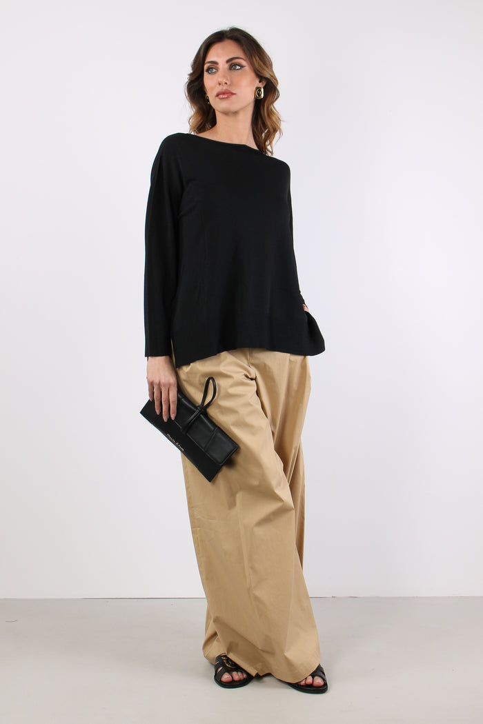 Maglia Girocollo M/l Basica Nero-4