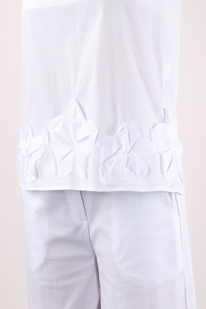 Casacca Fondo Fiori Bianco-7