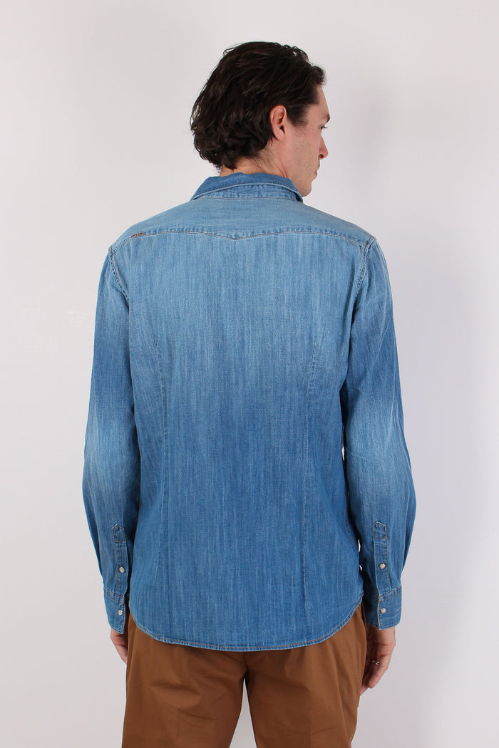 Camicia Denim Ricami Cactus Denim-5