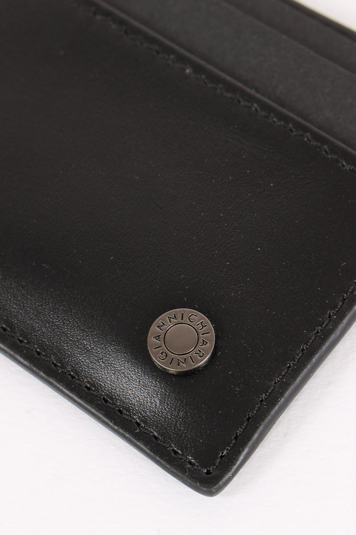 Portacarte Pelle Martellata Nero-2