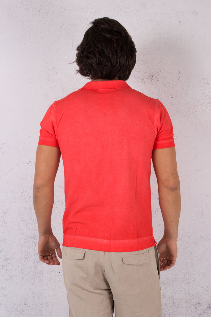 Polo Manica Corta Special Dyed Rosso-2