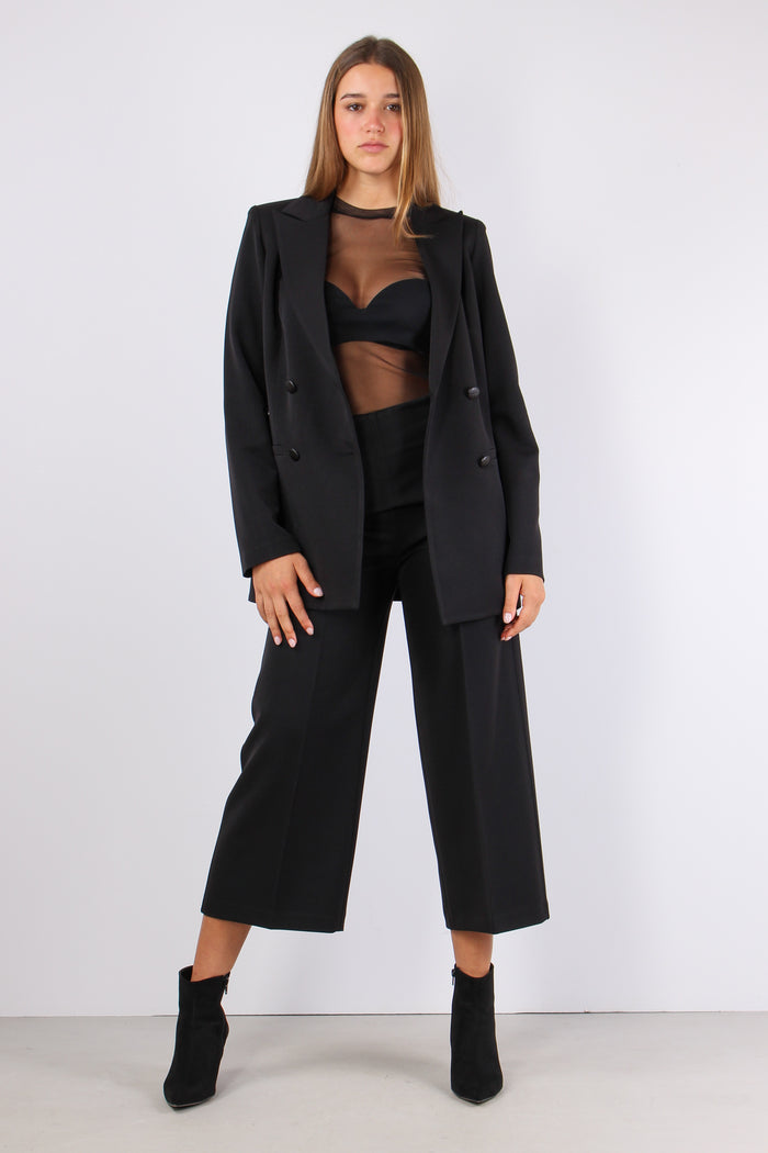 Giacca Doppiopetto Gabardina Nero-7