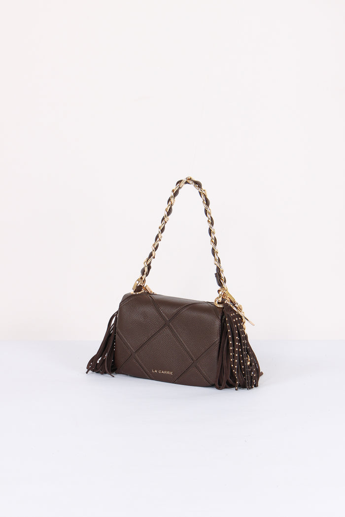 Tracolla Mini Frange Brown-2