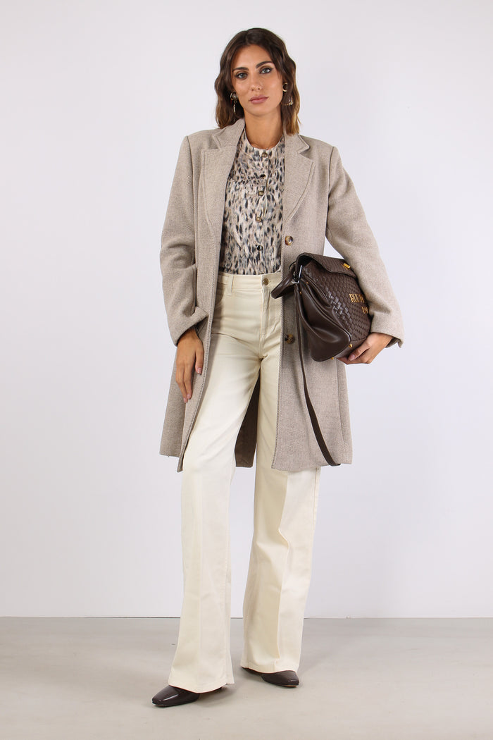 Pantalone Flare Applicazione Passanti Angora