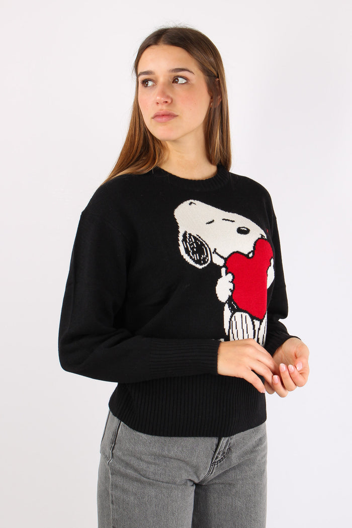 Maglia Ricamo Grande Nero-7