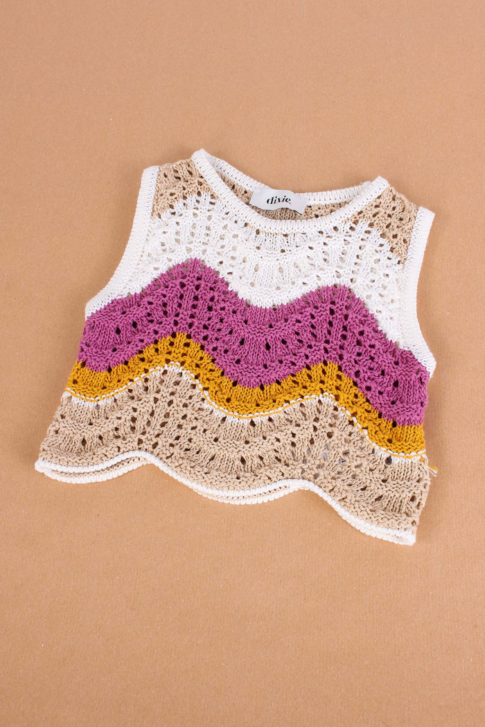 Gilet Tricot Maglia Orchid Bouquet-2