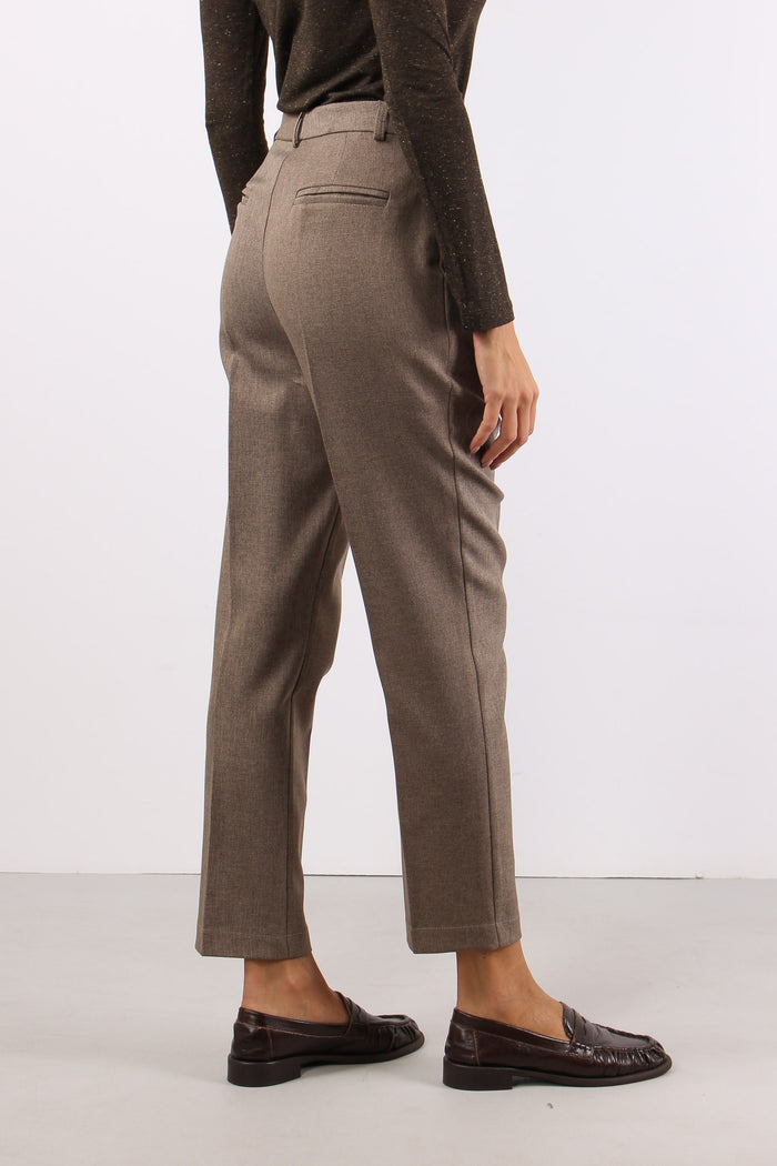 Pantalone Slim Mano Lana Fango-4