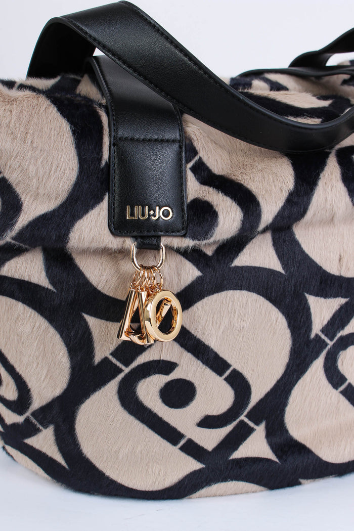 Shopping Ecopelliccia Neutro/nero-5