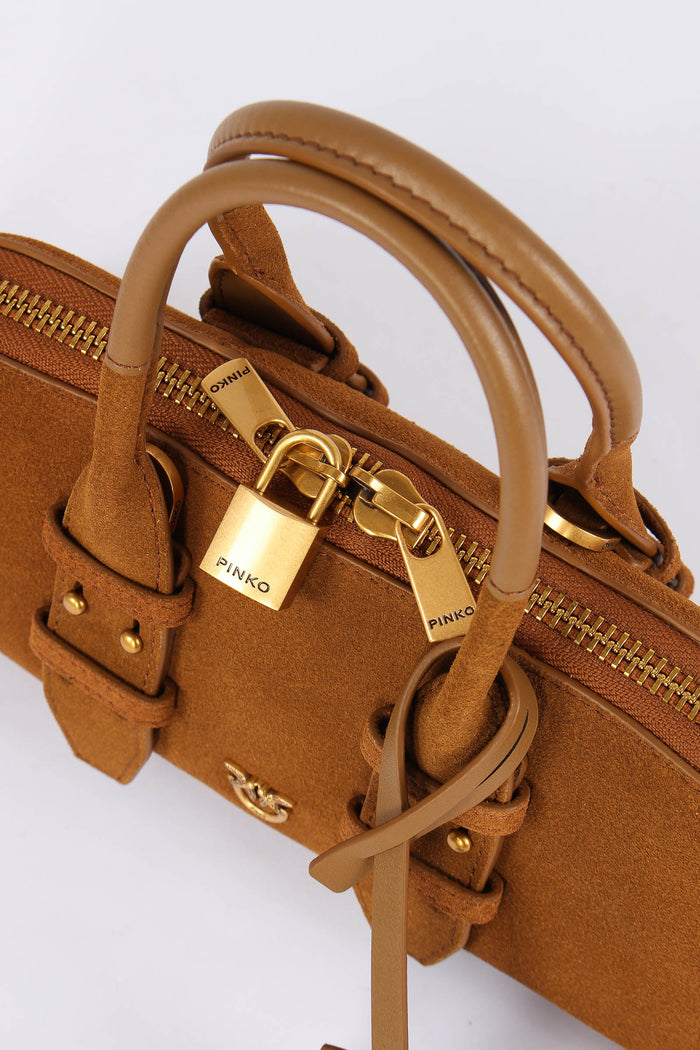 Bowling Bag Suede Marrone-4