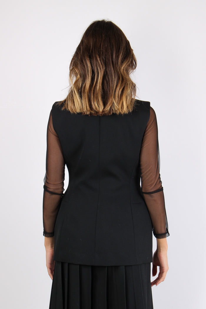 Gilet 3 Bottoni Nero-3