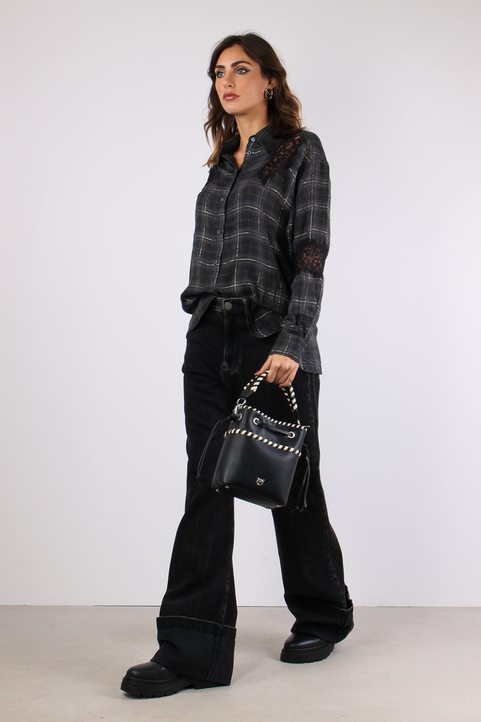 Wanda Denim Maxi Risvolto Denim Nero-2