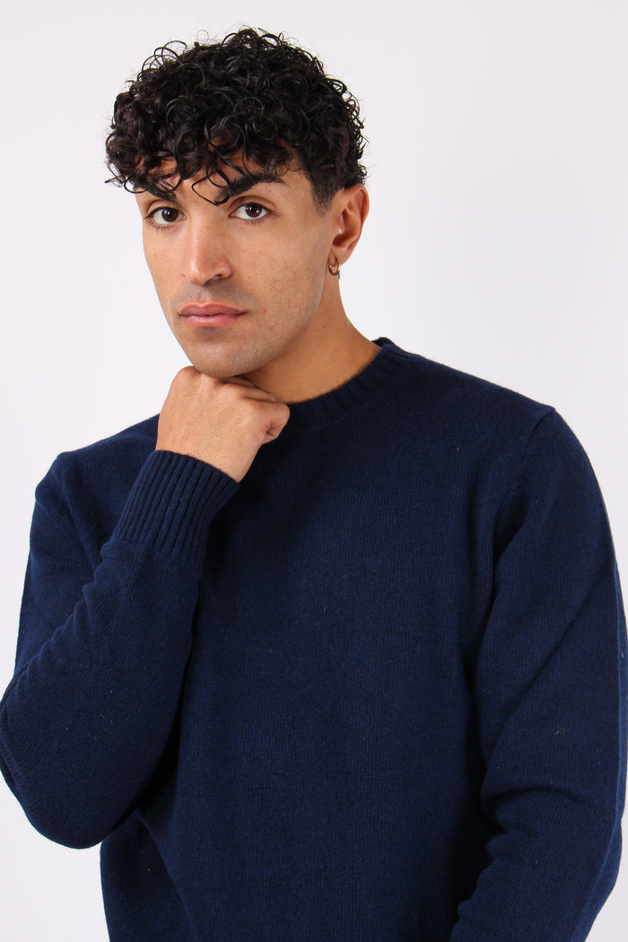 Maglia Girocollo Lambswool Inchiostro-5