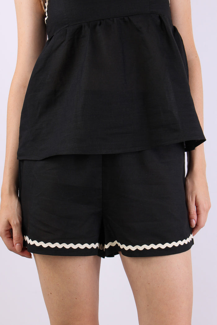 Short Passamaneria Zig Zag Nero-8