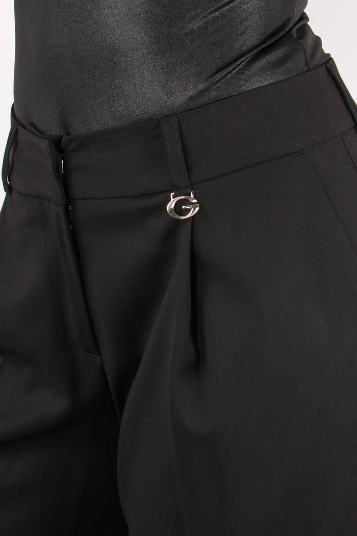 Bermuda Flanella Risvolto Nero-7