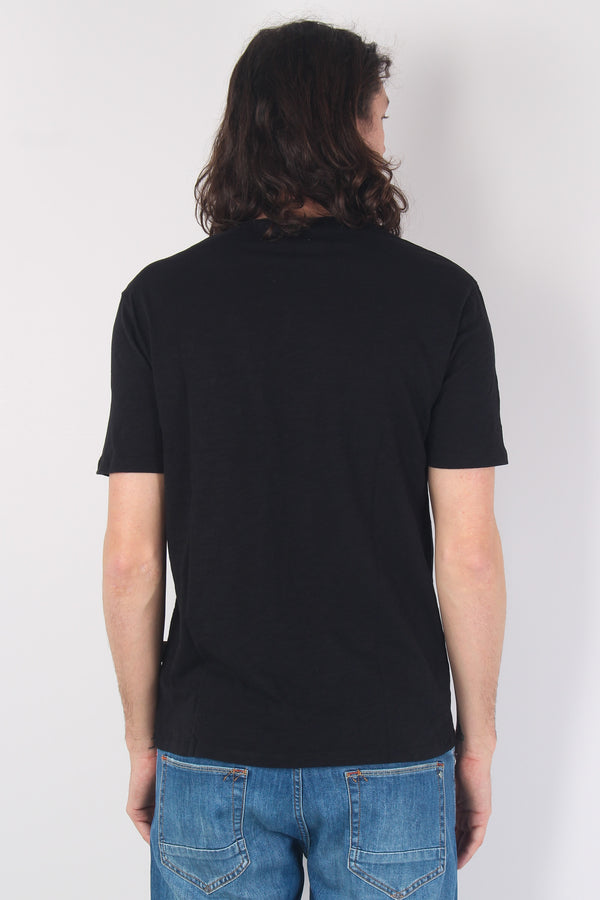 T-shirt Cotone Fiammato Black-2