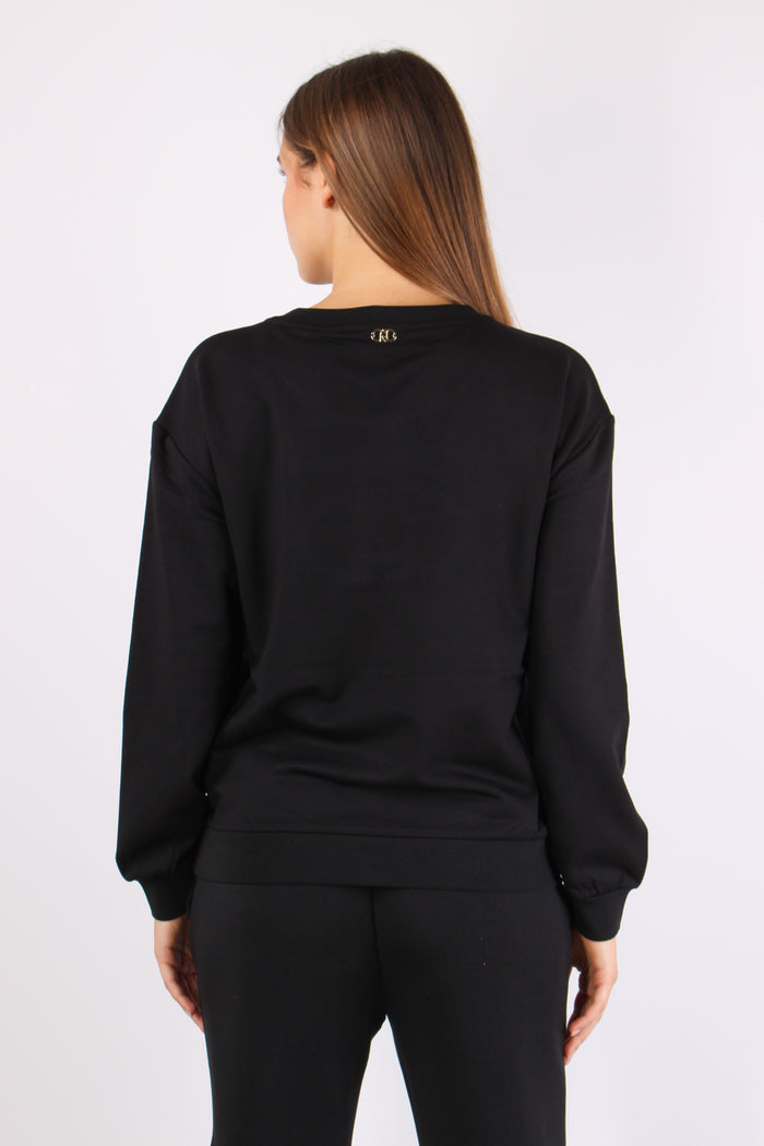 Felpa Basica Logo Monogram Nero/monogram-4