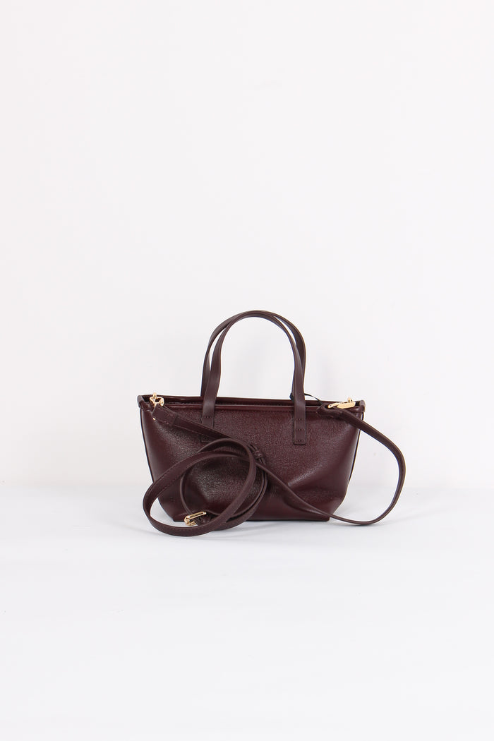 Mini Shopping Banda Monogram Burgundy-3