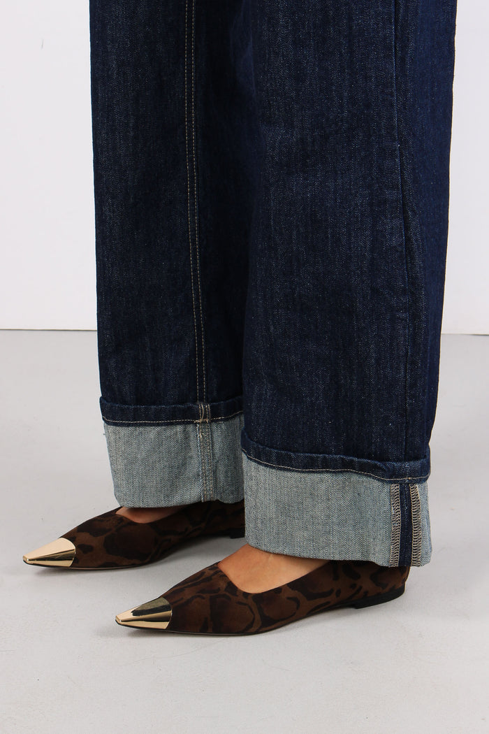 Denim Regular Risvolto Denim Blu-5