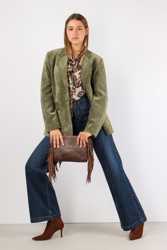 Giacca Monopetto Velluto Militare-7