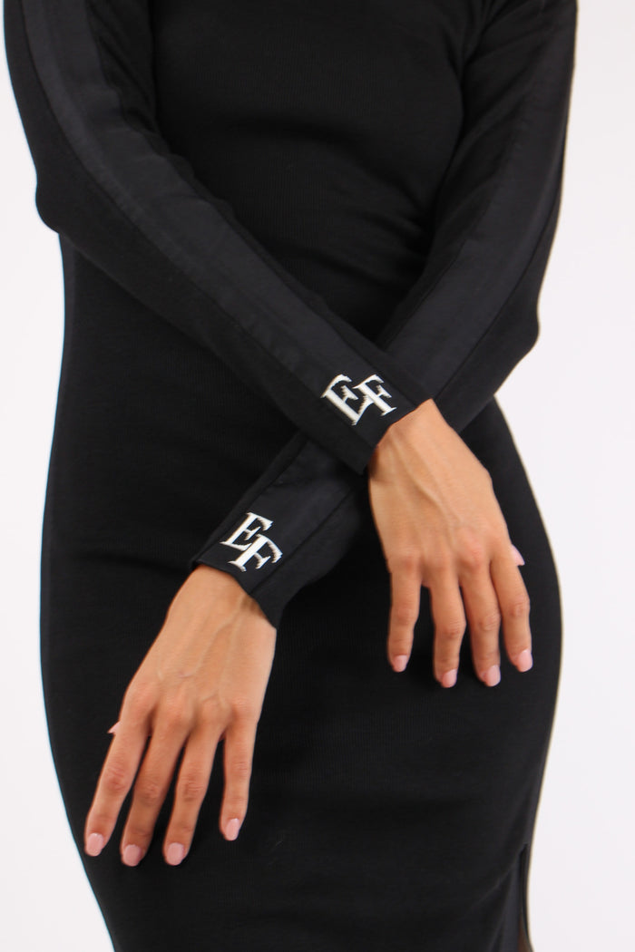 Abito Maglia Logo Nero/milk-10