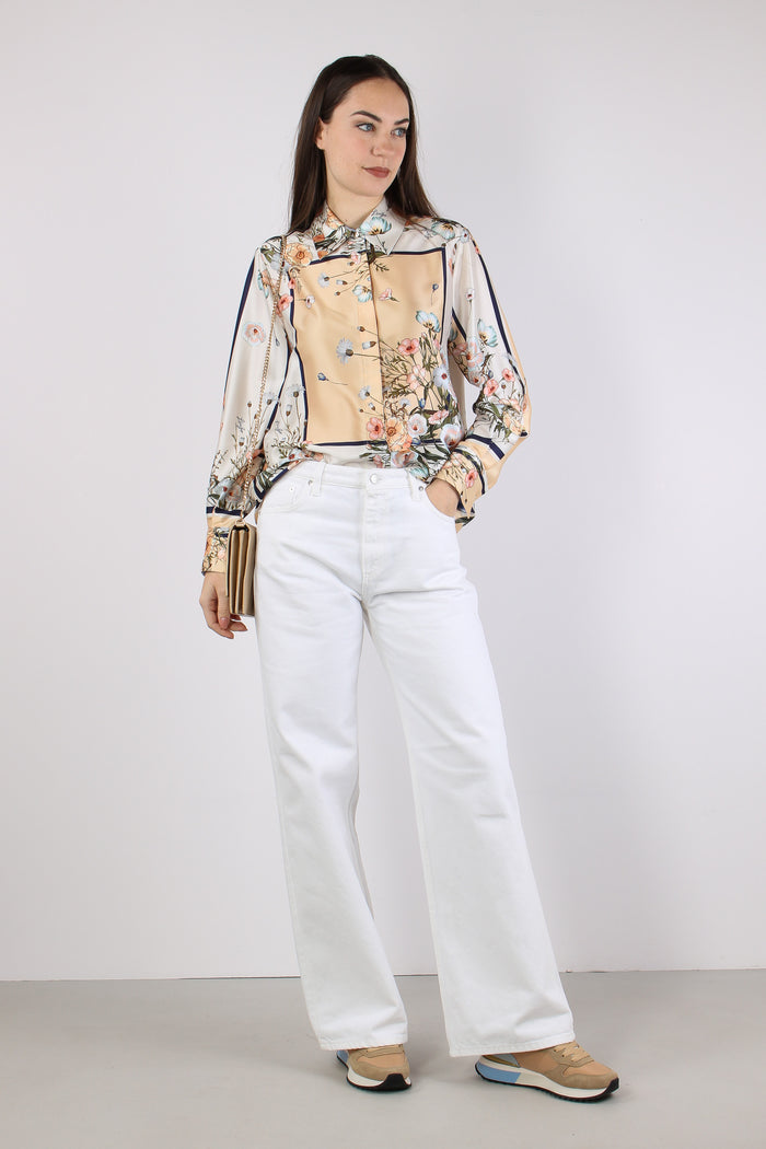 Camicia Fantasia Foulard Blu/bloom