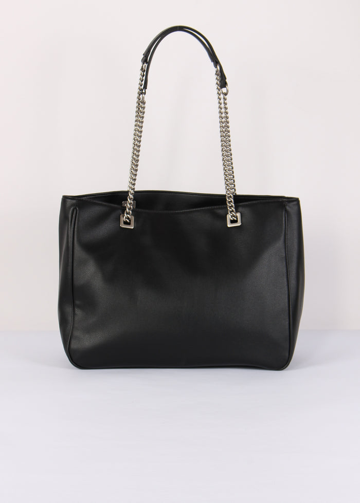 Shopping Maxi Logo Rilievo Nero-3