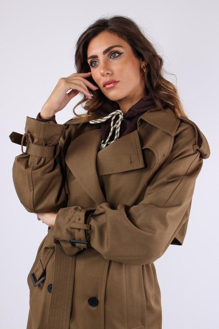 Trench Cotone Ricamo Interno Militare-2