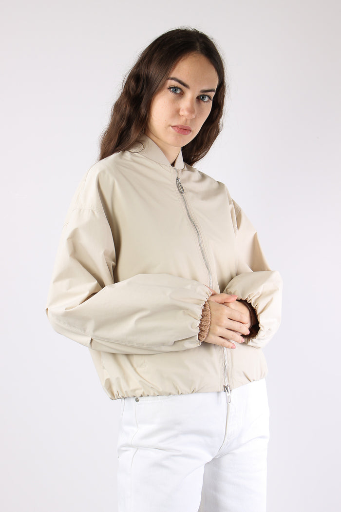 Bomber Arriccio Fondo Bianco Crema-9