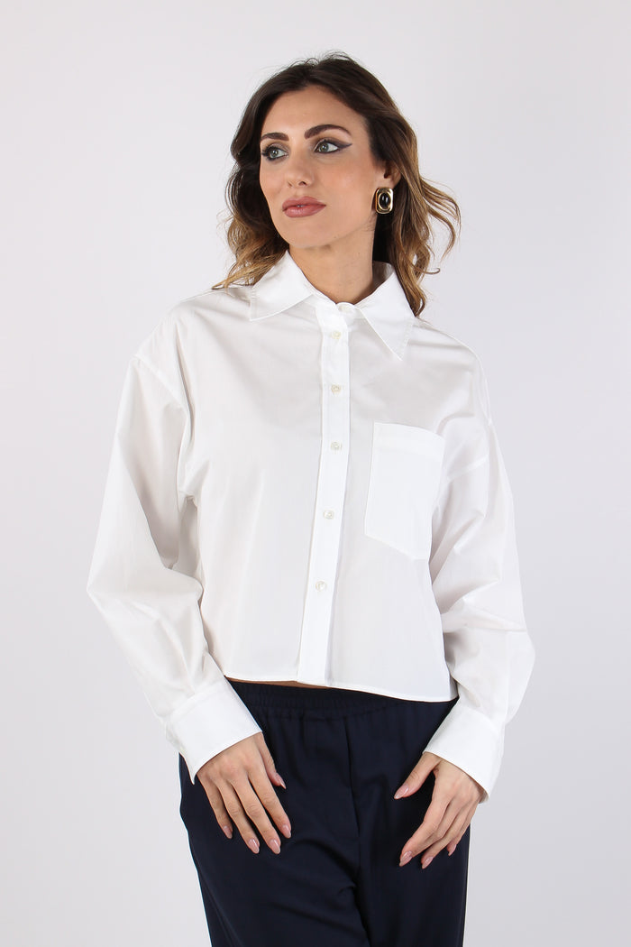 Wkddeden Camicia Pieghe Off White-2