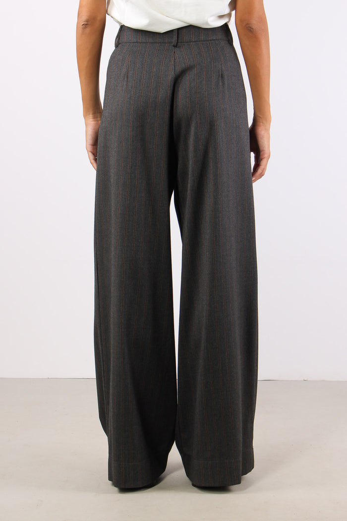 Pantalone Pences Gessato Grigio/ruggine-4