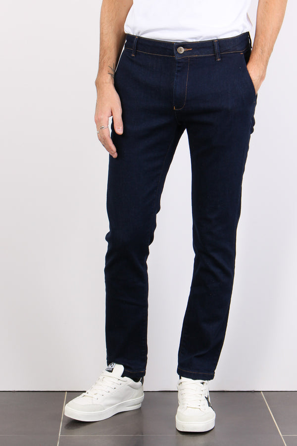 Denim Chino Slim Denim Scuro-2