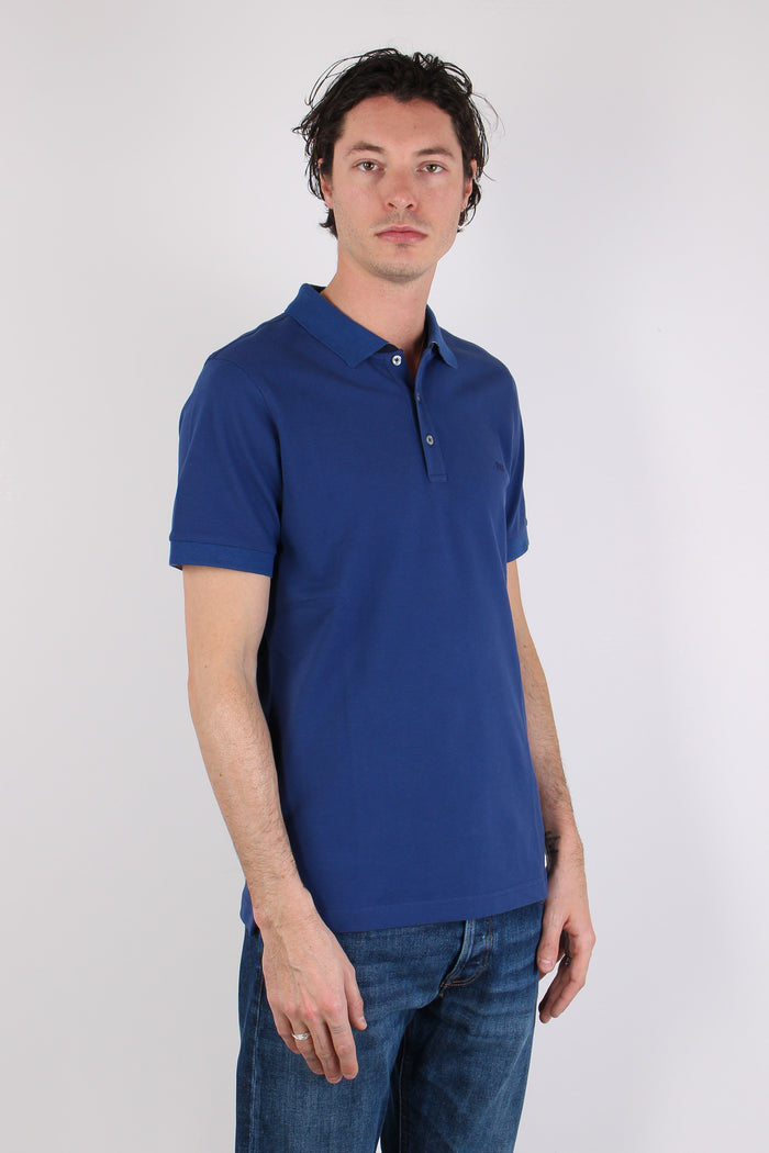 Polo Colletto Contrasto Royal-7
