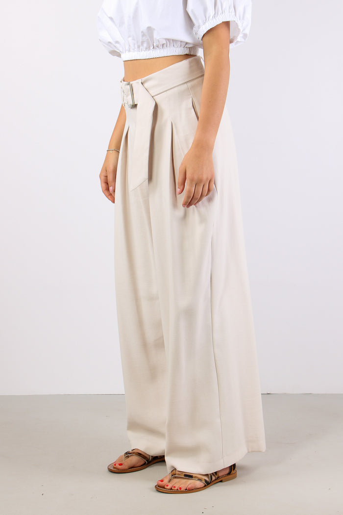 Pantalone Multi Pences Cintura Sabbia-3