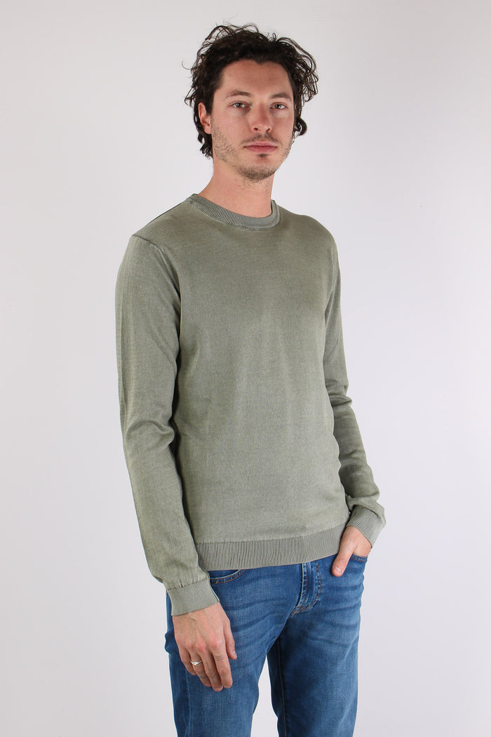 Girocollo Basico Cotone Green Fade-6