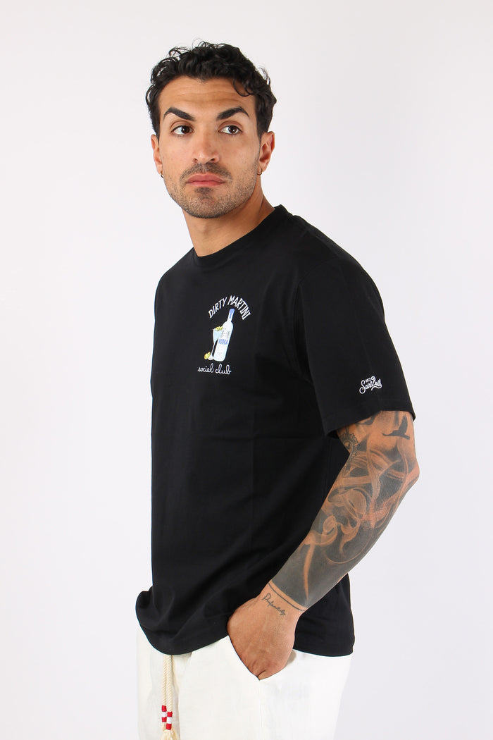 T-shirt Scritta Ricami Martini-5
