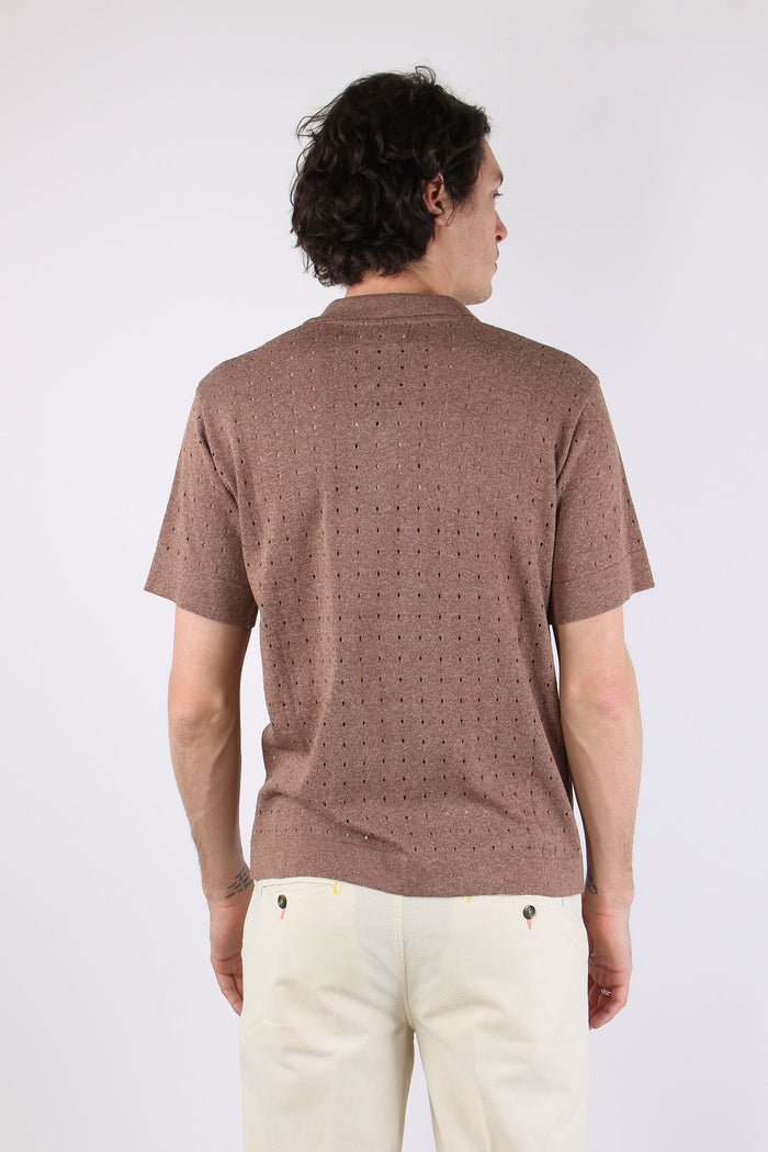 Camicia Mc Traforata Tabacco-5